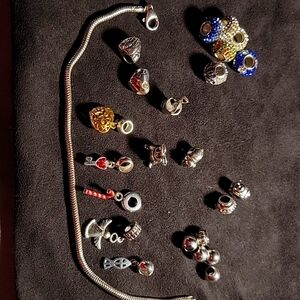 22 Individuality Beads - 925 SS Charms and 8.5" SS bracelet from Kohl's